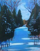 A Path Through The Woods In Lanark  16"x20"