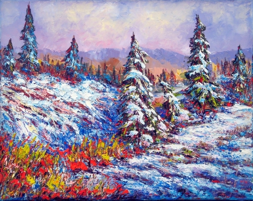 Chwialkowska  Winter Afternoon, Gatineau  !6"x20 Margaret Chialkowska